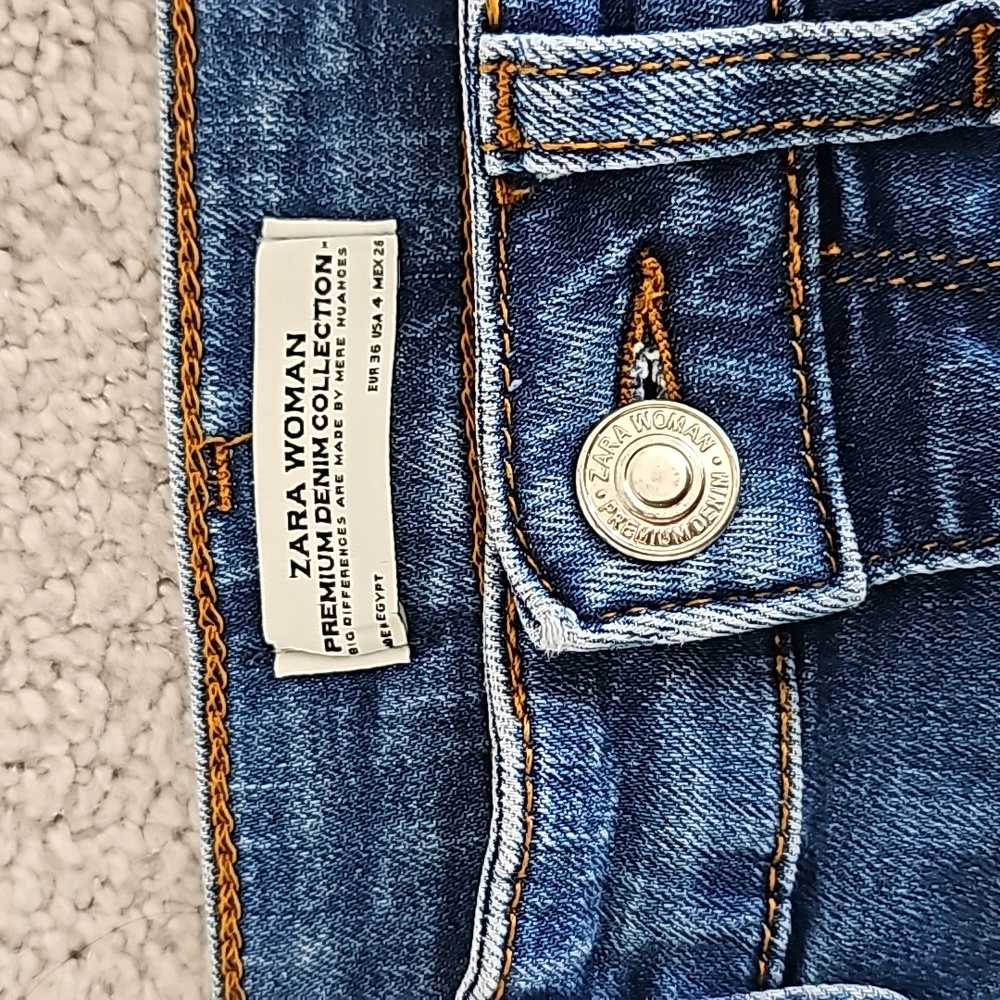 Zara women's floral boot cut jeans - Picture 9 of 12